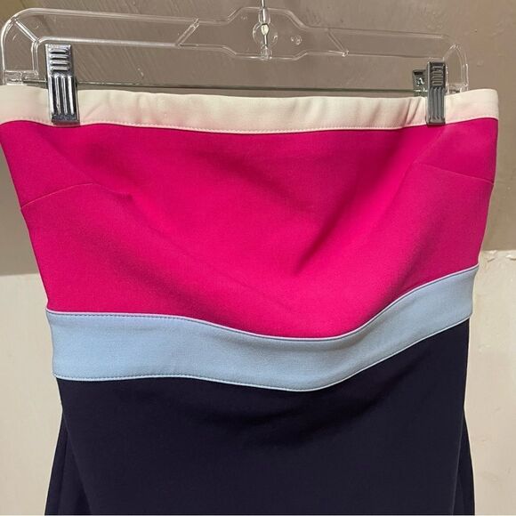 Revolve Likely Marena Tube Mini Strapless Bodycon Dress in Pink Navy Colorblock - Picture 10 of 13